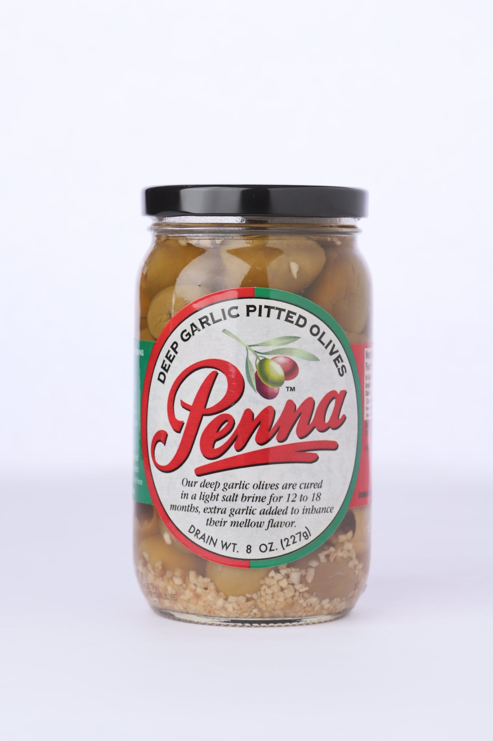 Deep Garlic Pitted Olives