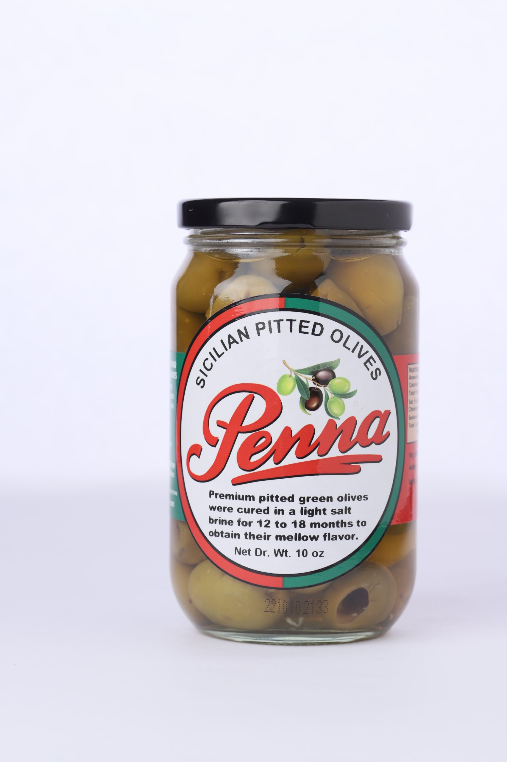 Sicilian Jumbo Pitted Olives 16oz (Case of 12)