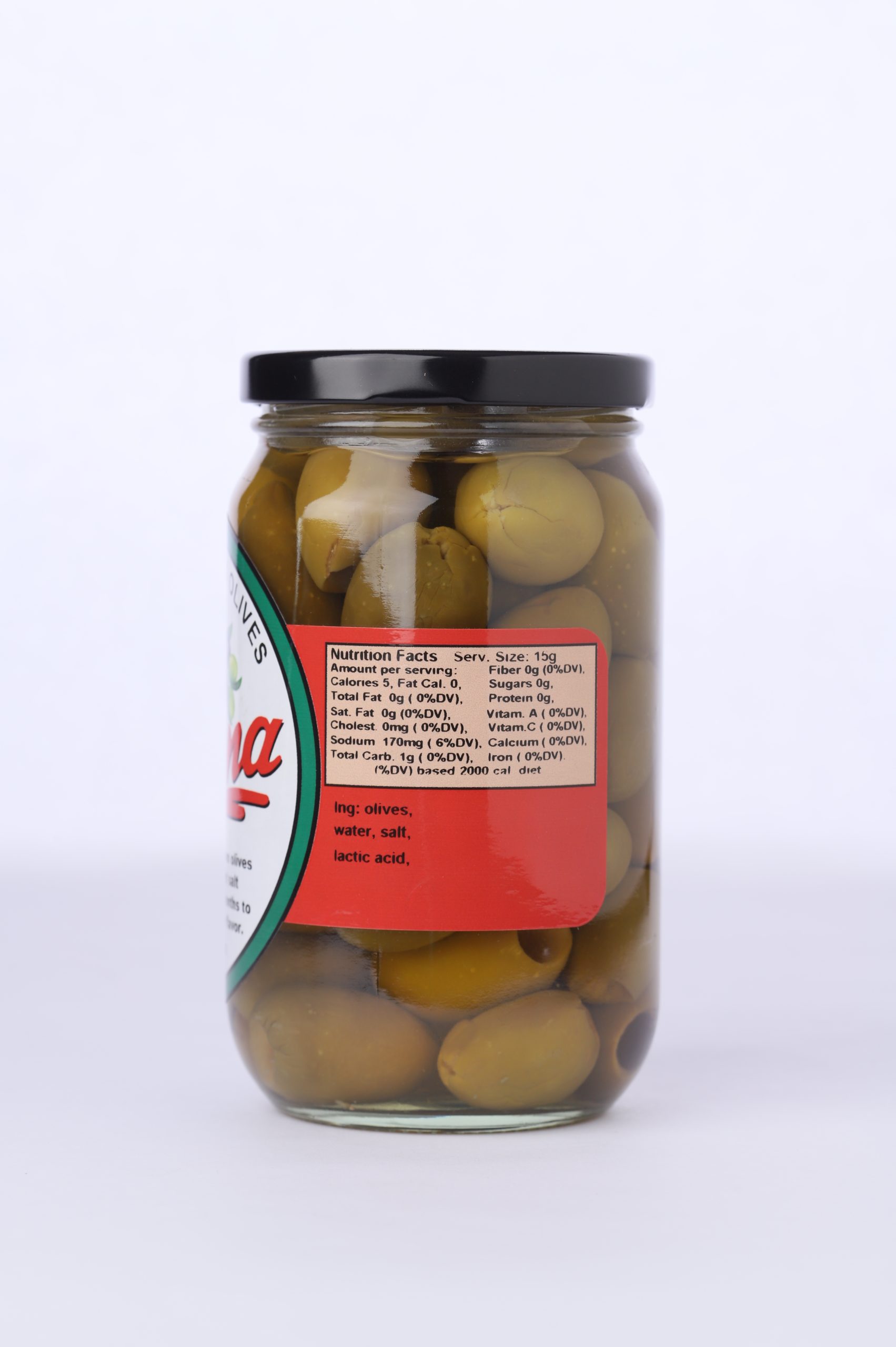 Sicilian Jumbo Pitted Olives 16oz (Case of 12) - Image 2